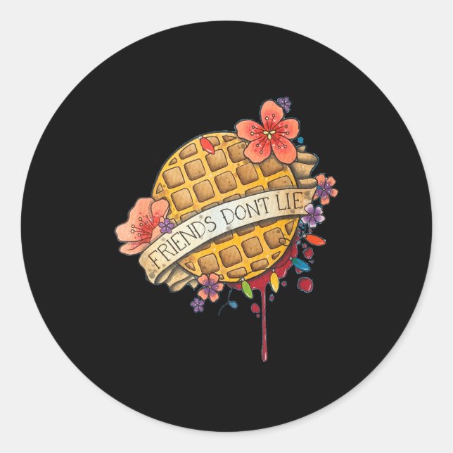 Pegatina Redonda Friends Dont Lie Shirt  (Anverso)