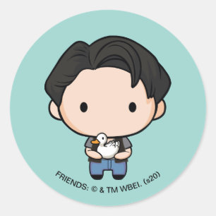 Pegatina Redonda FRIENDS™   Joey Chibi