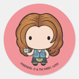 Pegatina Redonda FRIENDS™   Rachel Chibi