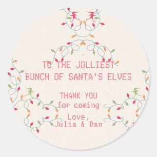 Pegatina Redonda Friendsmas Jolly Navidades Bunch Fiesta de vacacio