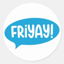 Friyay Viernes Fin de Semana Azul Moderno Simple