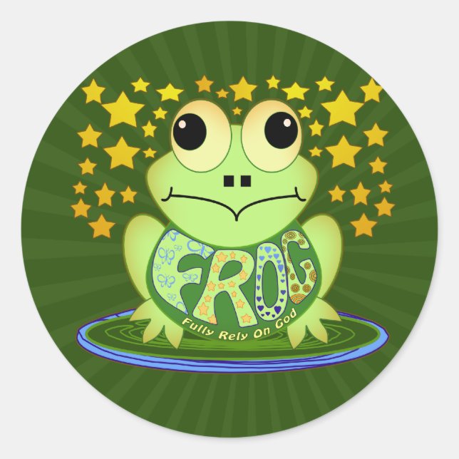 PEGATINA REDONDA FROG (Anverso)