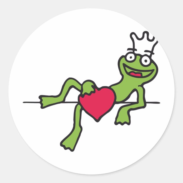 Pegatina Redonda frog (Anverso)