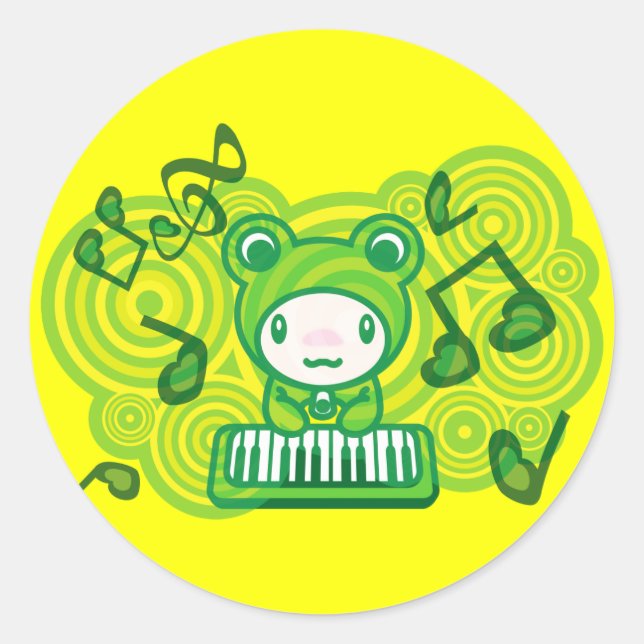 Pegatina Redonda Frog_Method (Anverso)