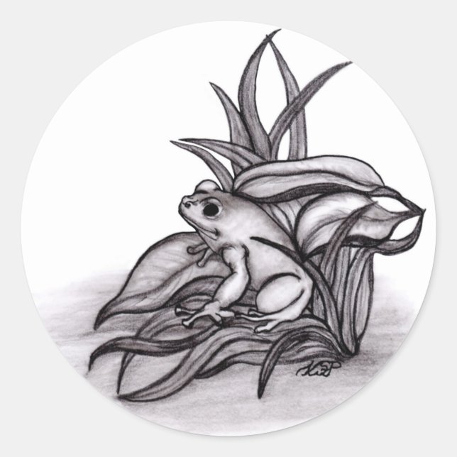 Pegatina Redonda Froggy (Anverso)