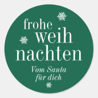 Frohe Weihnachten Feliz Navidad Alemán Verde