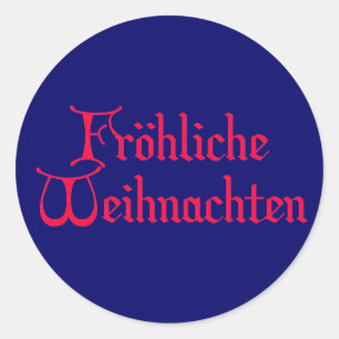 Pegatina Redonda fröhliche Weihnachten