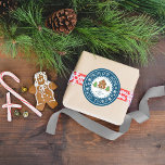 Pegatina Redonda From Our Home To Yours | Festive Christmas<br><div class="desc">These stickers are perfect for using as labels on home-made Christmas cookies and the festive design can be easily personalized with your name.</div>