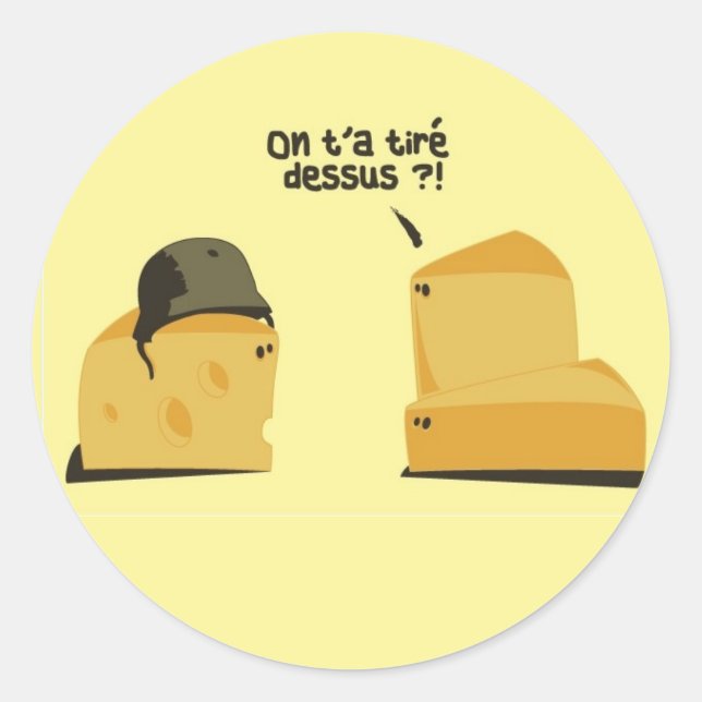 Pegatina Redonda FromageATrous (Anverso)