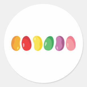 Pegatina Redonda Frontera Jelly Bean