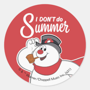 Pegatina Redonda Frosty the Snowman™   No hago verano