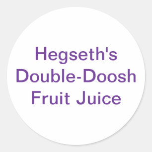 Pegatina Redonda Fruit-Doosh Ped Hegseth Hankamer Artjunkhaus ¡Ñam!