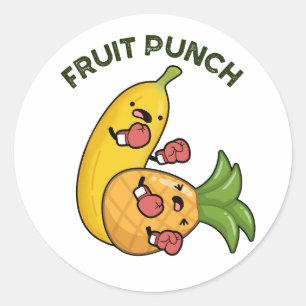 Pegatina Redonda Fruit Punch Funny Bebe Pun