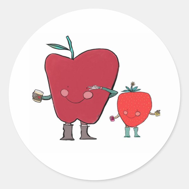 Pegatina Redonda Fruit Stickers (Anverso)