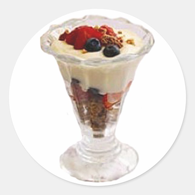 Pegatina Redonda Fruity Italian Sundae (Anverso)