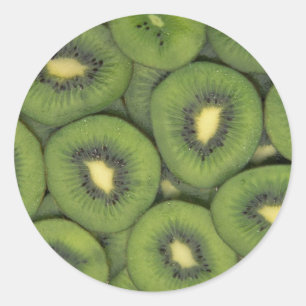Pegatina Redonda Fruta de kiwi deliciosa