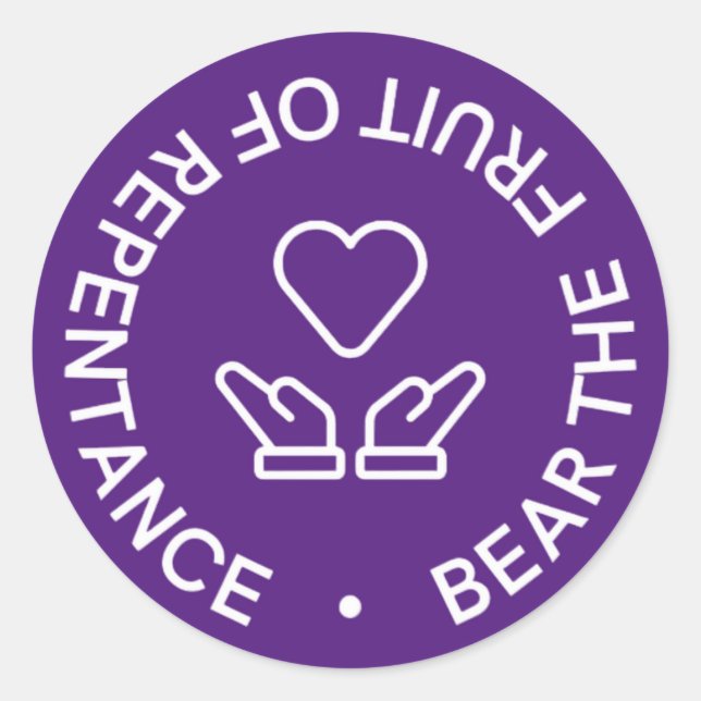 Pegatina Redonda Fruta de los Pegatinas del arrepentimiento (Anverso)