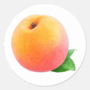 Pegatina Redonda Fruta del melocotón