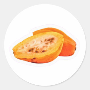 Pegatina Redonda Fruta Exótica Carica Sticker - Papaya de Montaña R