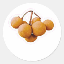 Pegatina Redonda Fruta Exótica Kepel Sticker - Rara Fruta Real Indo