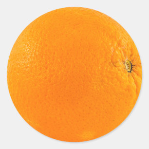 Pegatina Redonda fruta naranja