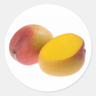 Pegatina Redonda Fruta tropical - mango