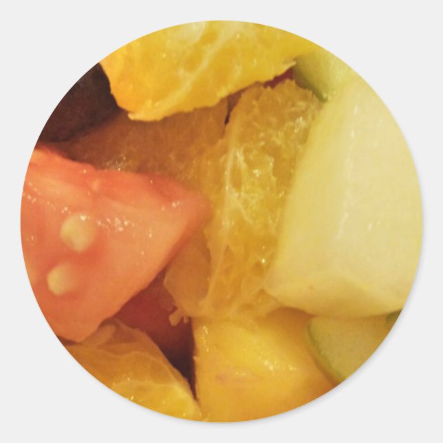 Pegatina Redonda Frutas (Anverso)