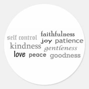 Pegatina Redonda Frutas del alcohol, 5:22 de Galatians - 23