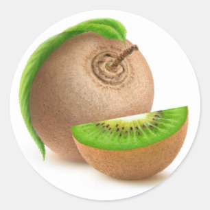 Pegatina Redonda Fruto de Kiwi