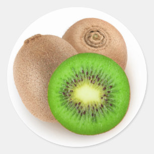 Pegatina Redonda Frutos de Kiwi