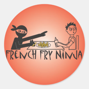 Pegatina Redonda Fry Ninja de Francia
