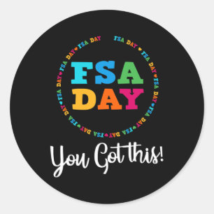 Pegatina Redonda Fsa Test Day Mode On Teacher Testing Ideals School