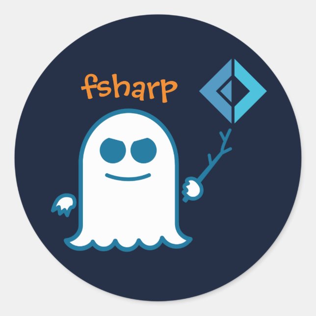 Pegatina Redonda Fsharp sticker (Anverso)