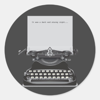 Pegatina Redonda Fue una noche oscura y tormentosa
