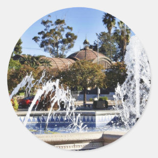 Pegatina Redonda Fuente: Balbao Park San Diego