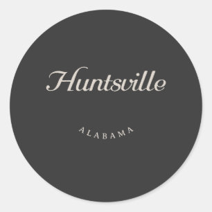 Pegatina Redonda Fuente blanca de Huntsville Alabama