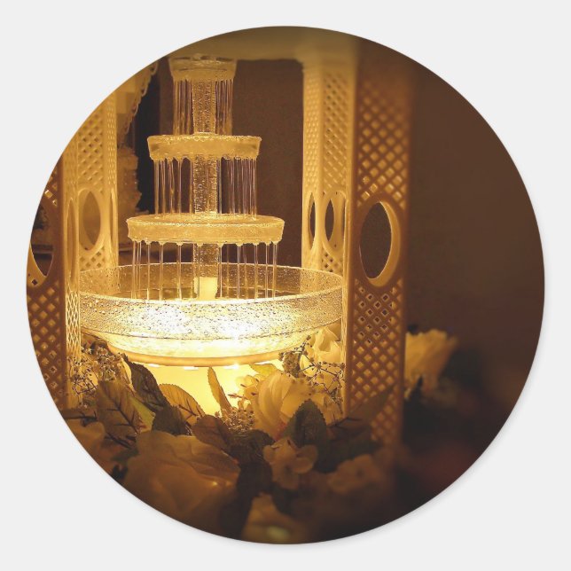 Pegatina Redonda fuente de tarta (Anverso)