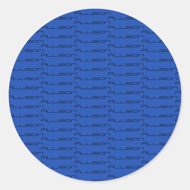 Pegatina Redonda Fuente geométrica del patrón de repetición de Alli (Anverso)