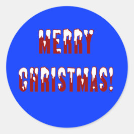 Pegatina Redonda Fuentes de Snowcap para navidad