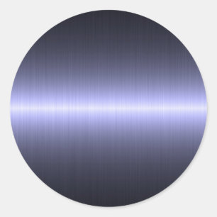 Pegatina Redonda fuerte cepillada azul