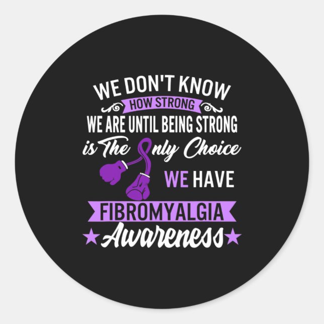 Pegatina Redonda Fuerte Es La Única Elección Para La Conciencia De  (Anverso)