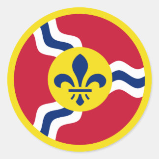 Pegatina Redonda Fuerza Aérea de St. Louis