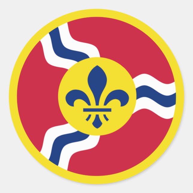 Pegatina Redonda Fuerza Aérea de St. Louis (Anverso)