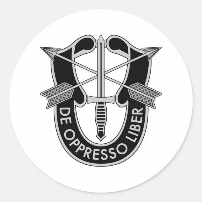 Pegatina Redonda Fuerzas Especiales (Anverso)
