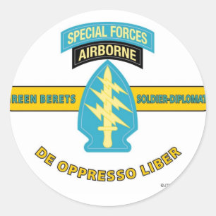 PEGATINA REDONDA FUERZAS ESPECIALES AIRBORNE "DE OPPRESSO LIBER"