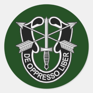 Pegatina Redonda Fuerzas especiales DUI - liber de oppresso