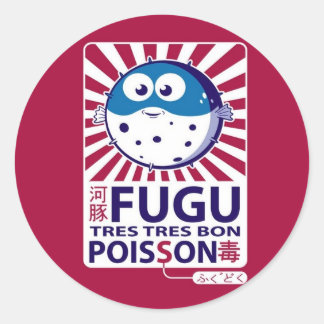Pegatina Redonda Fugu