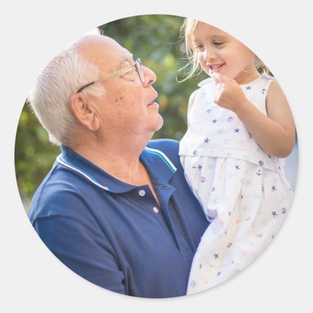 Pegatina Redonda Full Photo Custom Create Your Own (Anverso)