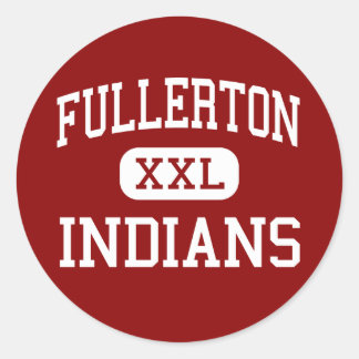Pegatina Redonda Fullerton - Indians - High - Fullerton California