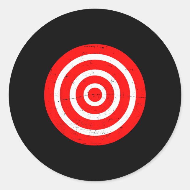 Pegatina Redonda Fun Bullseye Target Bulls Ojo Prank Regalo T (Anverso)
